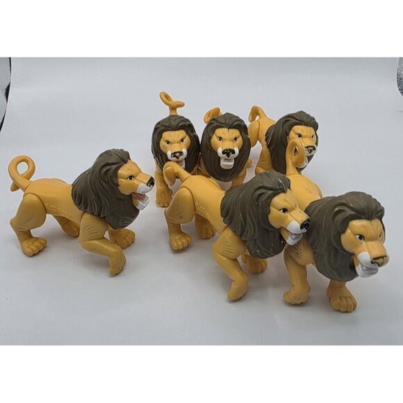 McDonald's Happy Meal Toy Lion Figures 1998 Poseable Disney Lot of 6 Vintage - Picture 9 of 9